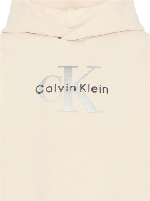 Felpa bambino Calvin Klein grigia Calvin Klein Kids | IB0IB02615PGB